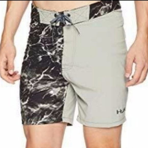 Huk Swim Huk Performance Fishing Outdoors Board Shorts Swim Trunks